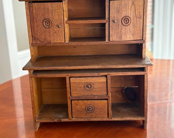Antiker Verkäufer Muster Holzschrank mit Schubladen & Schränken | Miniatur Kaufladen Display | Anfang 1900