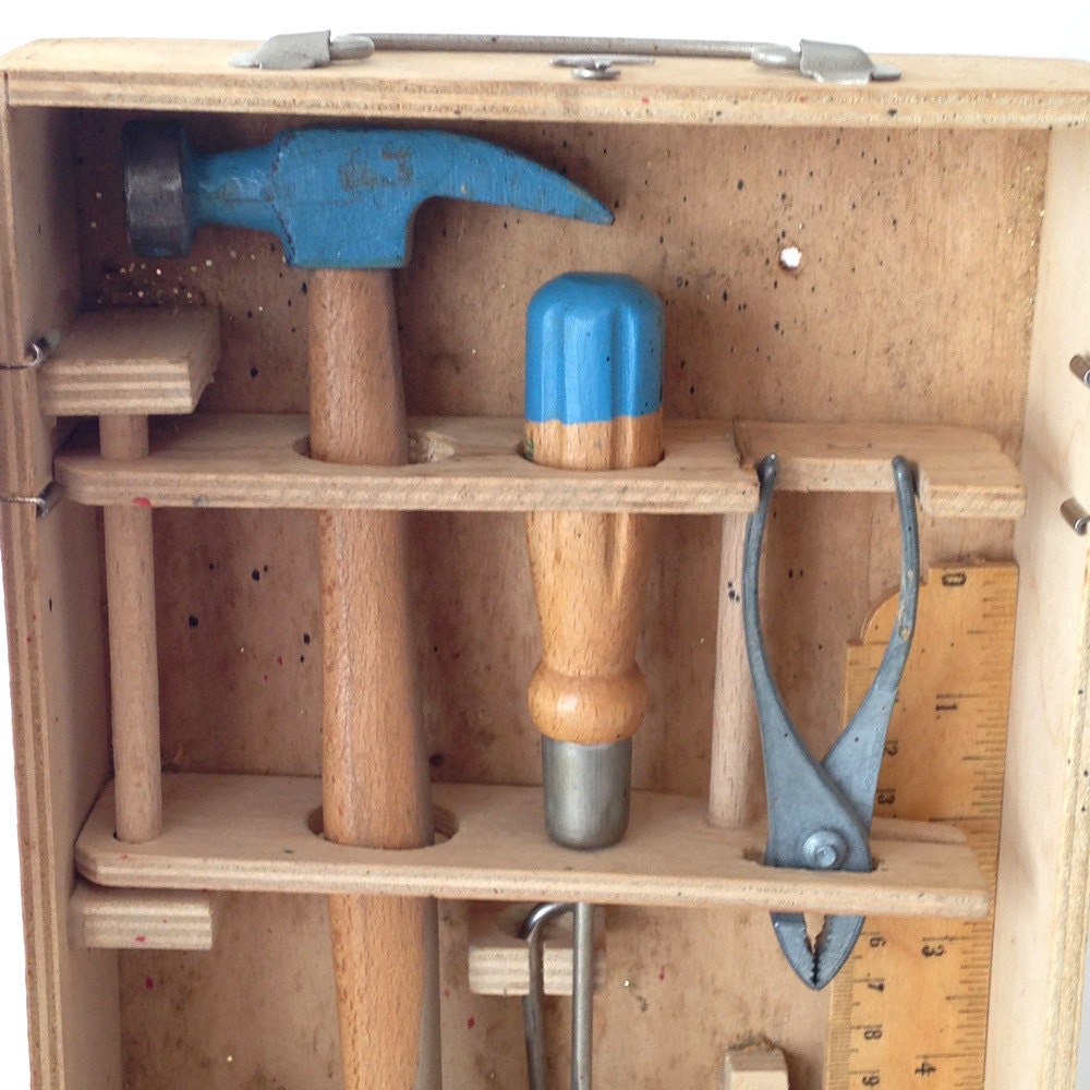 Vintage Billy Builder's Tool Box Set For Young Carpenters Etsy