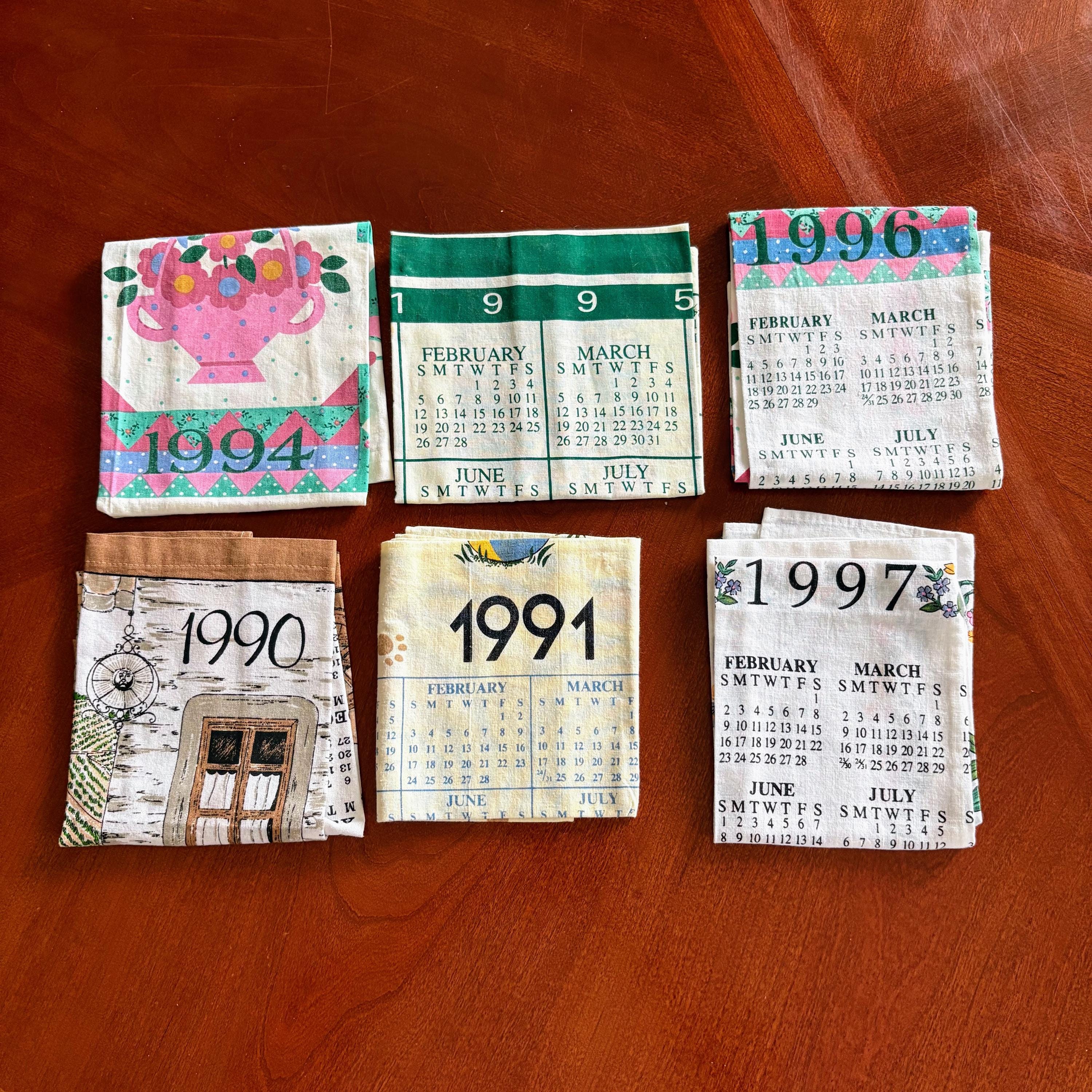 Calendar 1990 - Etsy Hong Kong
