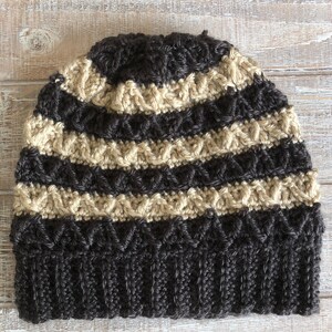 Patrón de gorro de punto rombo, gorros de crochet para mujer, patrón de gorro de crochet, patrón de gorro de crochet, gorros con pompones