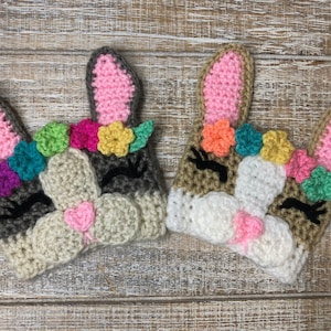 Crochet April Blossom Bunny Coffee Cup Cozy Pattern / Crochet Easter Bunny Cozy / Tea Cup Cozy / Last Minute Easter Gifts