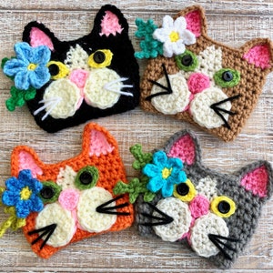 Tuxedo Kitten Crochet Coffee Cup Cozy Pattern, Cat Coffee Tumbler Cozy, Mug Sleeve, Cup Warmer, Cat Lover Gifts, Promposal Idea