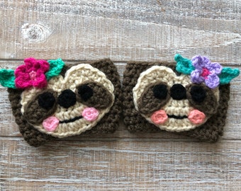 Crochet Pattern Only - Silvia (or Sammy) Sloth Crochet Coffee Cup Cozy / Coffee tumbler cozy / Coffee mug cozy / Tea cup cozy / Cute Sloths