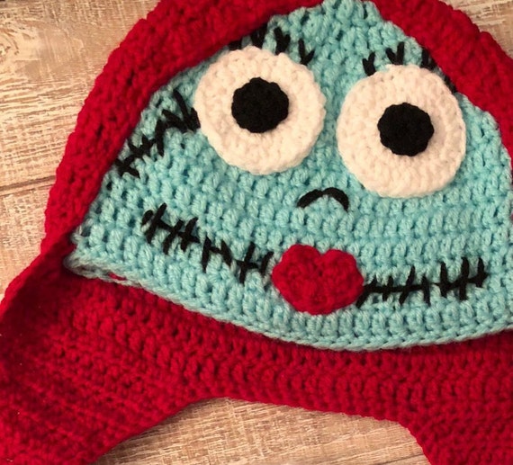 Sally Skellington-inspired Crochet Hat 