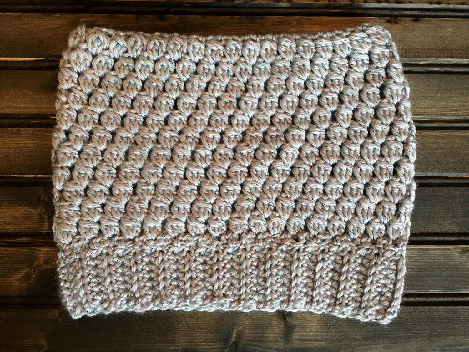 Puff Stitch Crochet Kitten Hat Pattern With Messy Bun Beanie Etsy