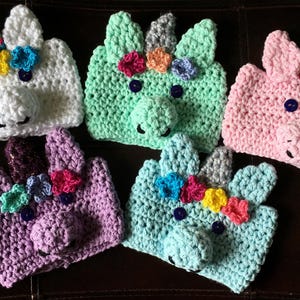 Patrón acogedor de taza coctelera de unicornio de ganchillo / Patrón acogedor de unicornio / Manga de unicornio de ganchillo / Ponis de ganchillo