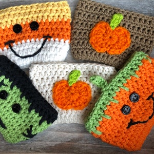 Halloween Crochet Coffee Cup Cozies / Crochet Coffee Tumbler Sleeves / Crochet Koozies / Spooky Halloween Cozies image 1