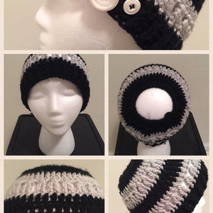 Messy Bun Crochet Beanie w/Bow