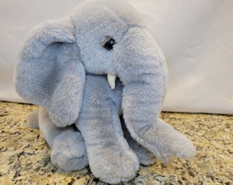 Geoffrey plush toy Gray elephant toy Vintage big stuffed animal