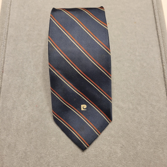 Pierre Cardin tie Navy blue striped tie Vintage me