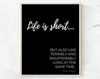 Cita de arte de pared digital de Jenna Marbles