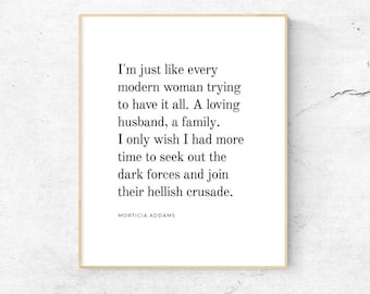 Arte de pared Morticia de la familia Addams