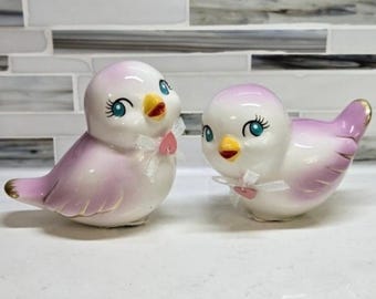 Set or Pair of 2 Ceramic Love Birds - Valentine’s Day 2025 Tiered Tray Decor