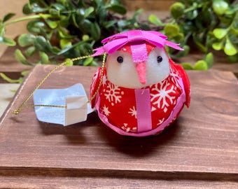 Wondershop 2022 Holiday Fabric Bird Christmas Ornament Featherly Friends
