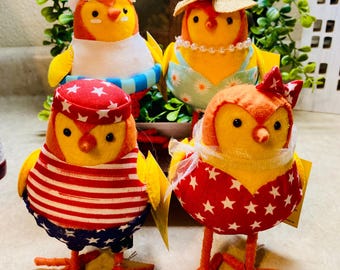 Sun Squad Bird Figurines 2022 Pearl Tanner Star Drummer 4th Of July Beach NEW RETIRED