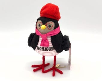 Spritz Valentine’s Day Featherly Friends Cherie Felt Fabric Bird Berret
