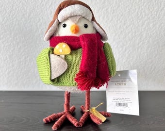 2024 “Acorn” Bird Figurine - Featherly Friends - Adorable Fall Decor - Tabletop or Tiered Tray Seasonal Decor - Approx. 7”