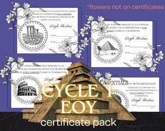 Classical Conversations End of Year Certificates Foundations Essentials Cycle 1