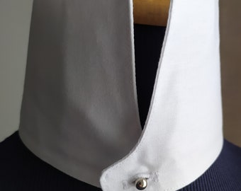 Gran cuello de oficial imperial de algodón blanco