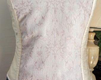 Corset/bustier in beige/gold brocade fabric