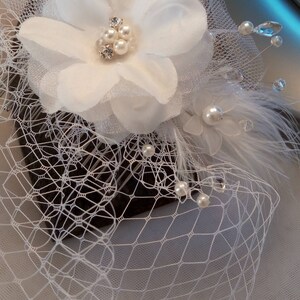 Nice for Bridal Veil headpiece, silver metal comb image 2