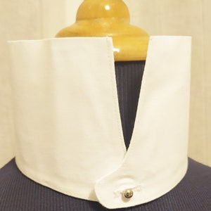 Gran cuello de oficial imperial de algodón blanco imagen 7