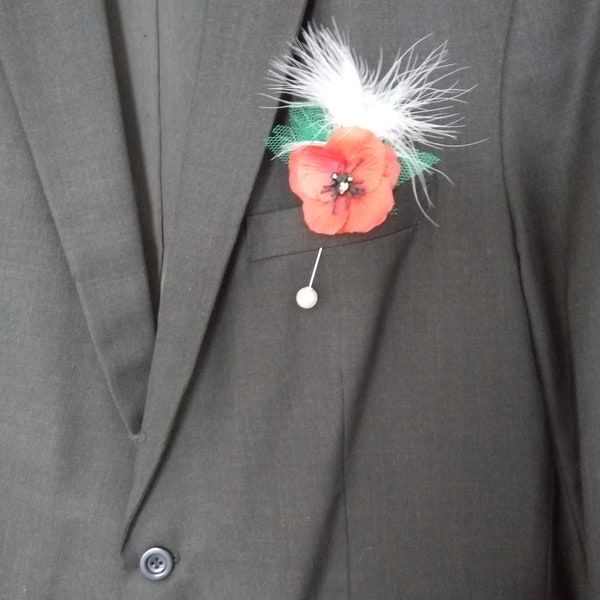 Épingle boutonnière mariage pour homme