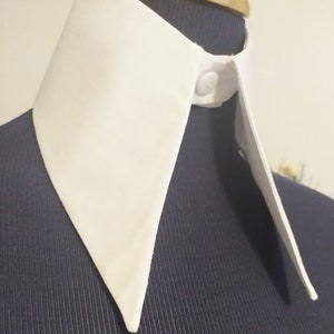 Bonito conjunto de falso cuello y puños de algodón blanco. imagen 4