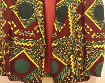 Ankara (afrikanischer Druck) Blazer.