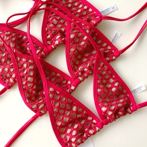 Net Extreme Micro Bikini Top Black Fish Net Bikini Skimpy White Net