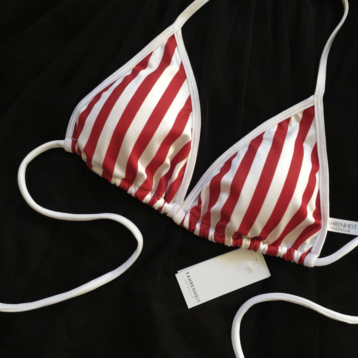 Americana Dirrty Kylie Bikini Vertical Striped Top Fourth of - Etsy