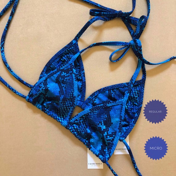 blue snakeskin swimsuit