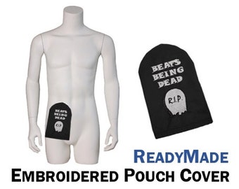 PouchWear ReadyMade Embroidered Ostomy Pouch Cover | Beats Being Dead