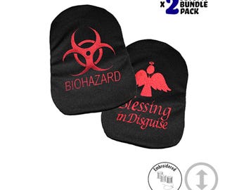 Embroidered Ostomy Pouch Cover Bundle | 2 Embroidered Prints