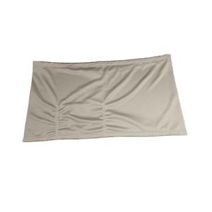 May include: A plain, light beige tube top made of a soft, stretchy fabric.