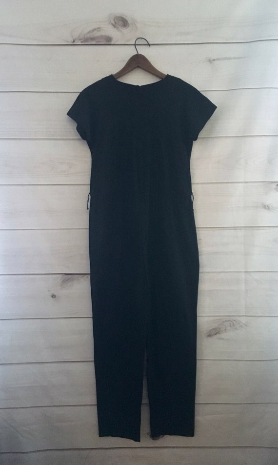 short sleeve jumpsuit black