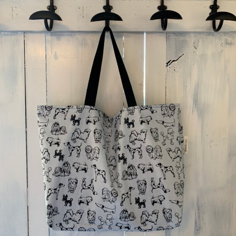 Machine Washable Grocery Bag Beach Bag Shopping Tote Market bag Reusable Shopping Bag Reversible Shopping Bag Cotton Shopping Bag