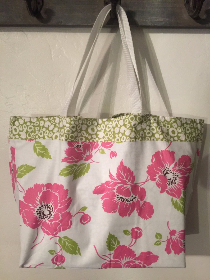 Reversible Shopping Bag Cotton Shopping Bag Shopping Tote Market bag Reusable Shopping Bag Book Bag Washable Grocery Bag Beach Bag