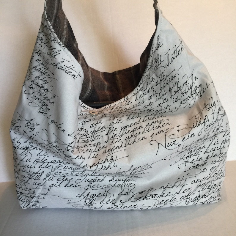 Reusable Bag Cotton Shopping bag Hobo Style Bag Canvas Purse Linen Over the Shoulder Bag Over the Shoulder Purse Washable Shoping Bag