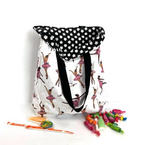 Ballerina Trick or Treat Bag: Reversible Cotton Halloween Tote