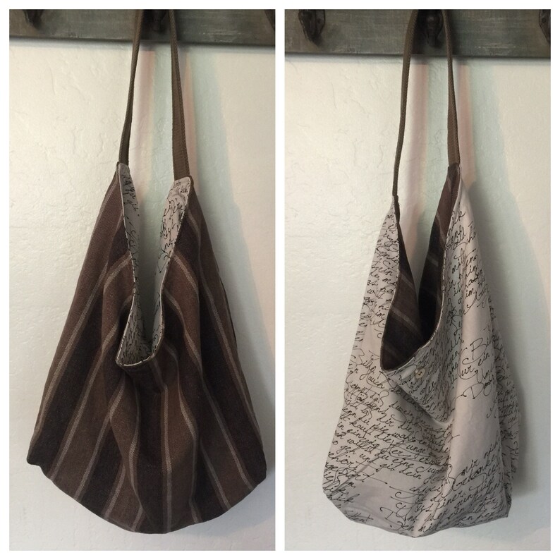 Reusable Bag Cotton Shopping bag Hobo Style Bag Canvas Purse Linen Over the Shoulder Bag Over the Shoulder Purse Washable Shoping Bag
