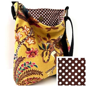 sac à bandoulière en lin, sac à bandoulière en lin lavable, sac à main en tissu ample pour l'automne, sac à main en lin floral, sac à main fait main, cadeau pour elle