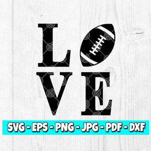 Football Love SVG | Love svg | Sports svg | Love Football svg | Football Laces svg | Football clipart | Football Player | Cut File | 99DIS