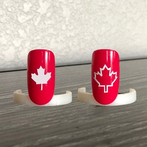 Ahornblatt Nagel Abziehbilder - 2 für 1 | Vinyl Nagel Aufkleber | Vinyl | Nagel Aufkleber | Nagelkunst | Niedliche Nagel Aufkleber | Aufkleber für Fingernägel | Canada Nagel