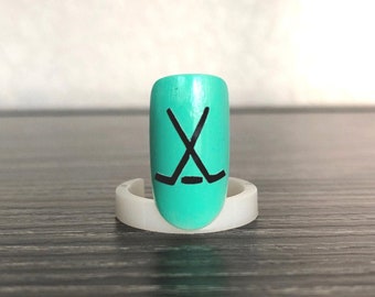 Hockey Stick Nail Decals | Vinyl Nail Decal | Vinyl | Nail Decal | Nail Art | Cute Nail Decals | Hockey Sticks | Hockey Sticker | Puck