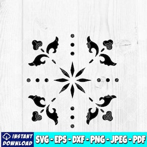 Tile Stencil Digital File | Tile Template | Stencil Cutting File | Floor Stencil SVG | Stencil Cut File | Stencil svg | Digital Download