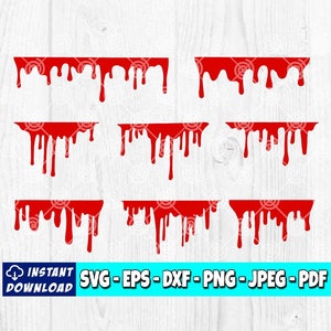 Blood Dripping Bundle SVG | Blood svg | Dripping Blood svg | Halloween svg | Blood Drip Clipart | Bundle Svg | Cut File | Vector File