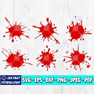 Blood Splatter Bundle SVG | Blood svg | Blood Splat svg | Halloween svg | Dripping Blood svg | Crime Scene | Bundle Svg | Vector File