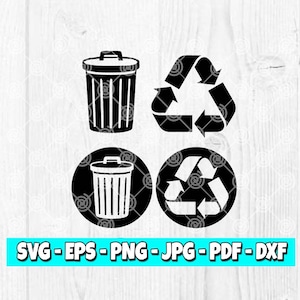 Müll & Recycling SVG | Küche svg | Recycle svg | Müll svg | Geschnittene Datei | SVG-Dateien | Cricut Datei | Silhouette Datei | Digital