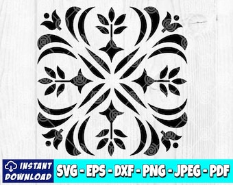 Tile Stencil Digital File | Tile Template | Stencil Cutting File | Floor Stencil SVG | Stencil Cut File | Stencil svg | Digital Download